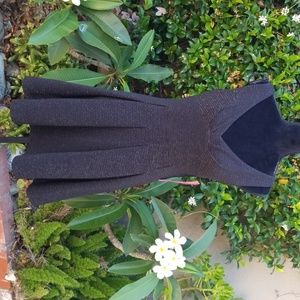 Women's Glitter Striped Bow Dress In Black